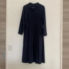 UNIQLO 紺　シャツワンピース 長袖