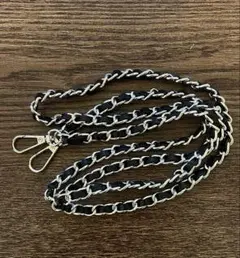 ショルダーストラップ ブラック シルバー バックチェーン 付け替え