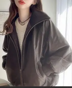 ブラウン Mサイズ 合成皮革ジャケット