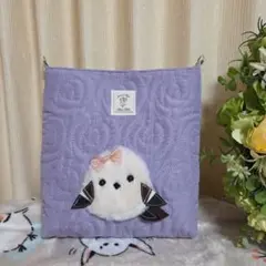 ●ショルダーポーチ●コサッシュ●もふもふなシマエナガ　ハンドメイド　キルト