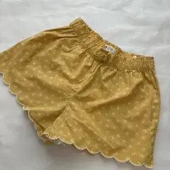 H&M 花柄 スカラップ裾 ハーフパンツ 130cm