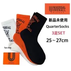 【ユニバーサルオーバーオール】新品 ウィンディB ソックス 3足 25-27cm