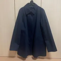 無印良品　ステンカラーコート　ネイビー
