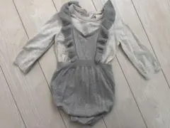 ⭐️新価格⭐️baby gap グレー 長袖ロンパース セットアップ　18-24m