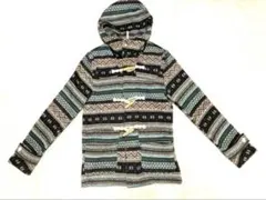 ダッフルコート　ジャケット　エスニック　裏起毛　M