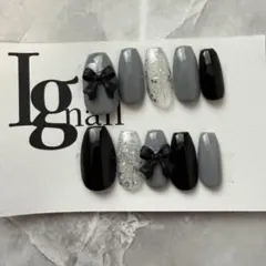 現品限り　リボンネイルチップ　推しネイル　成人式ネイルチップ　ネイルチップ