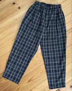 オフィシャルチーム　チェック柄 ロングパンツ　ニードルワークス
