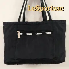LeSportsac レスポートサック リバーシブルトートバッグ ブラック 黒