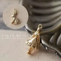 魔法の世界へようこそ♡高品質チャーム♡ゴールドうさぎ&女の子1個155円