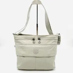 Kipling キプリング ショルダーバッグ 斜め掛け ナイロン 白 軽量収納のサムネイル