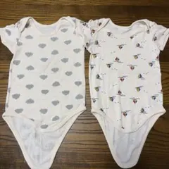 フタフタベビー肌着セットロンパース ２枚セット90サイズ