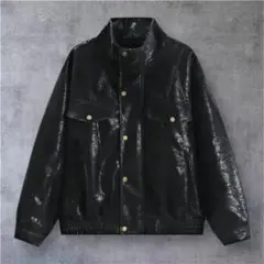 フェイクレザージャケット PUレザー 韓国 Lサイズ