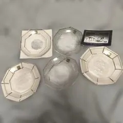 HOYAクリスタル 銘々皿　5枚セット