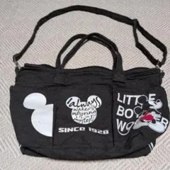 ミッキーマウス キャンバスショルダーバッグ