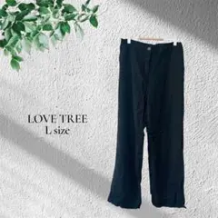 LOVE TREE 【L】ブラック スラックス チノパン パンツ