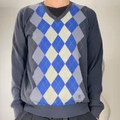 香港製 Pringle of Scotland アーガイル サマーニットセーターのサムネイル
