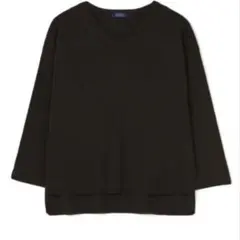 ヒューマンウーマン　麻ニット　ダークブラウン　Mサイズ