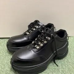 ADRER　厚底ダッドスニーカーリング黒　L