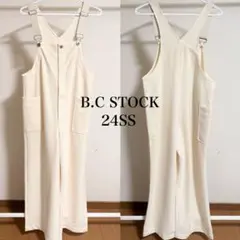 B.C STOCK 24SS アウトポケット付きサロペット アイボリー Fサイズのサムネイル
