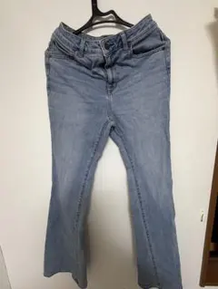 GUブーツカットデニム・フレアデニム・ライトブルー