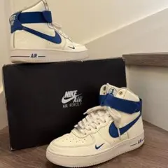 NIKE AIR FORCE 1 ハイ 40周年モデル ホワイト/ブルー22.5