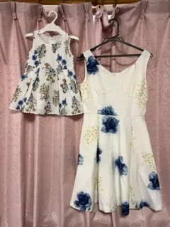 プティマイン 花柄ワンピース・CECIL McBEE花柄ワンピース リンクコーデ