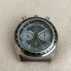 【希少】 SEIKO AKA V657-6060 動作品 ツノクロノ 黒×水色 希少】 SEIKO AKA V657-6060 動作品 ツノクロノ 黒×水色