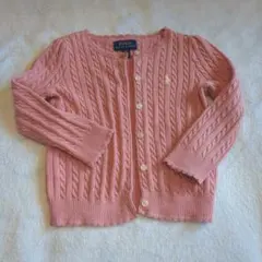 Polo Ralph Lauren ピンク カーディガン　2T 90