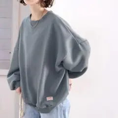 JaVa ボリューム袖 裏起毛ビッグシルエット オーバーサイズ トレーナー 長袖