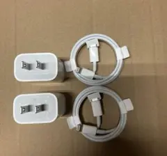 Apple純正20W充電器とUSB-C to Lightningケーブル2セット
