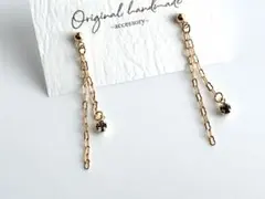 SALE 014✳︎チェーン　ピアス✴︎アレルギー対応✴︎プレシオサ社製クリスタル