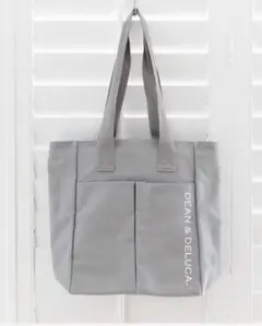 新品DEAN & DELUCA キャンバストートグレー 肩掛けショルダーシンプル