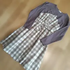 《新品・未使用》PAR MANON チェック柄ワンピース 150
