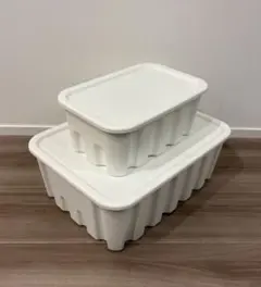 アートオブブラック PP製 フタ付き ストレージボックス 2個セット