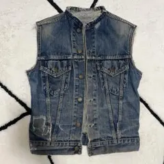60s リーバイス 3rd 4th デニムベスト　過渡期　ビッグE ボタン裏O