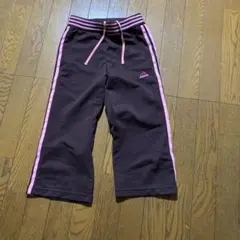adidas ジャージ七分丈 ブラウン／ピンク12-13Y