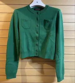 CABaN コットンカシミヤ クルーネックカーディガン グリーン 正規品