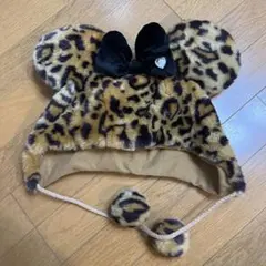 【値下げ交渉、即購入⭕️】東京ディズニーリゾート ヒョウ柄ファンキャップ