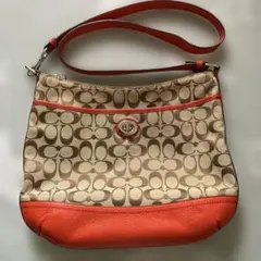 COACH シグネチャー ショルダーバッグ オレンジのサムネイル