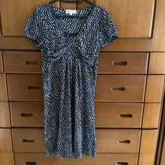 MICHEL KLEIN 半袖ひざ丈ワンピース 38