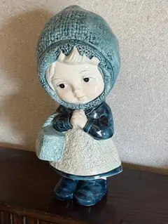 マッチ売りの少女？ 祈り 瀬戸ノベルティ 陶器 人形 フィギュリン アンティーク