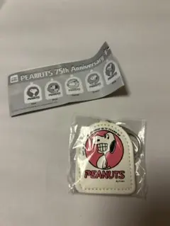 PEANUTS スヌーピー　75周年　キーホルダー　ガチャ　ピンク