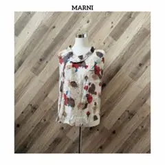 MARNI 幾何学模様 ノースリーブトップス シルク - メルカリ