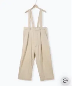 Samansa Mos2 デニム/ツイルサスペンダー付きパンツ