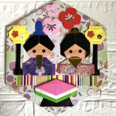 折り紙　ひな祭りリース　ひな祭り　雛人形　お雛様