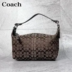 美品✨COACH アクセサリーポーチ ダークブラウン シグネチャー Y2K 総柄