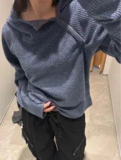 FTW KNIT THERMAL HOODIE ブルー　パーカー 完売品