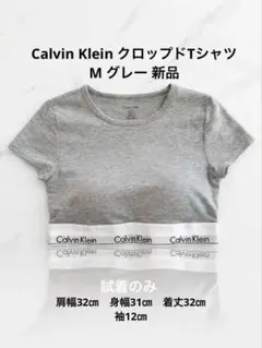 Calvin Klein クロップドTシャツ Mサイズ グレー カルバンクラインのサムネイル