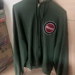 ジップパーカー　グリーン