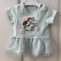 petit mainアリエル フリル付きTシャツ 90cm
